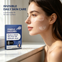 Patchs Hydrocolloïdes Anti-Acné Multi-Tailles 144 Pièces à l'Arbre à Thé et à l'Acide Salicylique pour Couvrir les Imperfections du Visage – Soin Quotidien de la Peau – Vente en Gros