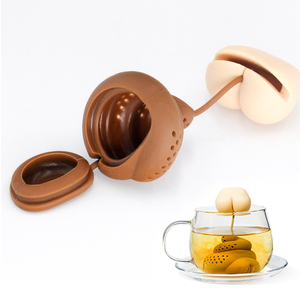 SI08 100% Cấp Thực Phẩm Silicone Hài Hước Mông Phân Máy Pha Trà Shit Pooping Hình Dạng Trà Infuser Lọc - Product Image 1