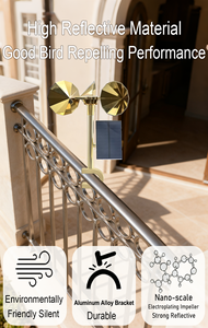 Répulsif anti-oiseaux et animaux Homsam HT-2007-LT en ABS solide, réflecteurs spirale en U jetables et écologiques, dissuasif efficace pour <span class=keywords><strong>pigeons</strong></span> sur toiture - Product Image 5
