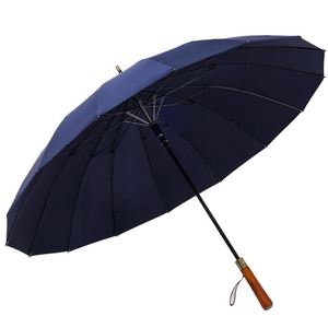 Parapluie de voyage pour navetteurs, 16 baleines, diamètre 115 cm, hauteur 92 cm, poids net 596 g, manche en bois massif, armature en fibre de verre - Product Image 4
