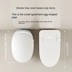 Toilette Intelligente Domestique Entièrement Automatique Multifonctionnelle avec Design en Forme d'Œuf, Sans Réservoir, à Siphon en S, et Télécommande - Product Image 5