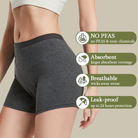 LYNMISS Culottes Menstruelles en Bambou Respirant Biodégradable Sans PFAS, Flux Abondant, Sous-vêtements de Période pour Femme