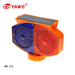 Luz de Advertencia <span class=keywords><strong>Solar</strong></span> Tipo Ojo de Gato, <span class=keywords><strong>Baliza</strong></span> Intermitente LED Roja y Azul <span class=keywords><strong>con</strong></span> <span class=keywords><strong>Panel</strong></span> <span class=keywords><strong>Solar</strong></span> para Barrera Vial y Seguridad del Tráfico - Product Image 3
