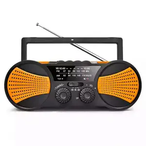 High Quality Dynamo Solar Multi Function Radio With Support AM FM SW1 Receiver Radio TF Card LED Light Cell Phone Charger