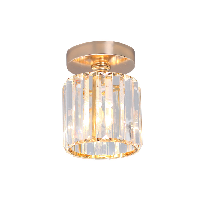 Потолочные светильники декоративные Chrome золото Отделка прихожей небольшой современный стекло хрустальная люстра освещение