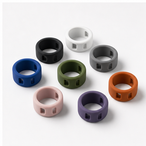 Lot de 8 protections pour bague Oura Ring 4 Gen 3, finition satinée, silicone, brillance discrète, rotation quotidienne, nettoyage facile - Product Image 1