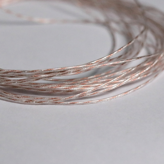 HAKUGEI Spring Rain Coaxial Pure Silver & Litz Occ Copper Mixed Stranded Cable with Combination Shielding for Speakers/Monitors