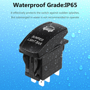 12V 24V 5 Pin SPST On Off Carling Style Interruptores basculantes a prueba de agua Cubierta personalizada en blanco - Product Image 4