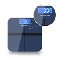 Báscula Digital de Suelo Inteligente para Hogar con Pantalla LED LCD de Vidrio Templado de 180kg y Precisión de 0.05kg, OEM Personalizable, Plástico ABS
