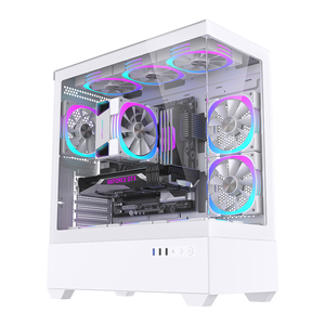 Lovinglcool Hiệu Suất Cao Trắng PC Trường Hợp Máy Tính ATX Tháp Trường Hợp Hỗ Trợ Làm Mát Chất Lỏng Tản Nhiệt Và RGB Fan Intel Bo Mạch Chủ - Product Image 1