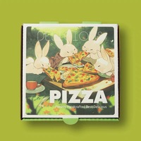 Professionelle Offset-Gedruckte Weiße Karton-Laminierte 3-Schicht Wellpappe-Pizzabox mit Individuellem Design für Pizzalieferungen