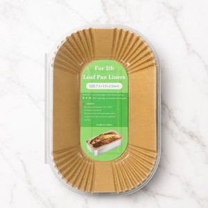 Feuilles de papier cuisson jetables écologiques de qualité <span class=keywords><strong>alimentaire</strong></span> pour moules à pain rectangulaires 9x5, 250 pièces, marron, 2lb, directement de l'usine - Product Image 2