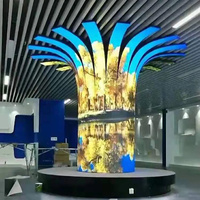 Pantalla LED Cilíndrica de Alto Rendimiento para Salas de Exhibición, P1.56 P1.875 P2 P2.5, Pantalla LED Flexible de Alta Resolución con Estructura