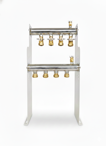 Colector de Agua Caliente GHTECH GHNOR-4p de 4 Circuitos para Sistema de Calefacción Hidrónica por Suelo Radiante, Separador de Agua - Product Image 4