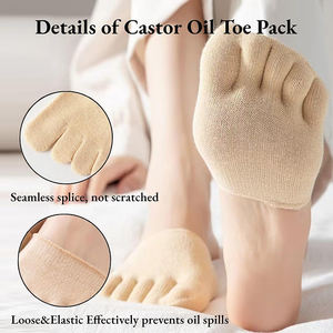 Enveloppement réutilisable à l'huile de ricin pour les pieds et les orteils, pour femmes, avec couvre-orteils discrets et chaussettes - Product Image 2