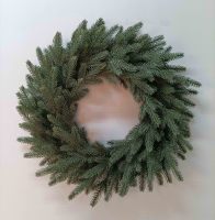 Anpassbarer Klassischer Natürlicher Weihnachtskranz Echt Aussehender PE-Mischblumenkranz für Festliche Heimdekoration