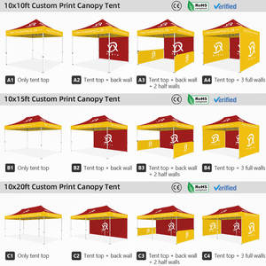 Pop-up Outdoor 3x3 Zelt mit individuellem Logodruck, Werbe-Messezelt, Event-Pavillon, 10x10 Markisenzelt - Product Image 3