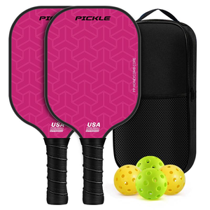 Raquette de pickleball portable en fibre de verre de haute qualité, <span class=keywords><strong>prix</strong></span> d'usine, approuvée USAPA, ensemble de raquettes de pickleball avec balles pour débutants - Product Image 2