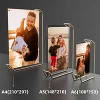 Porte-cartes magnétique en acrylique avec cadre métallique robuste, présentoir de menu universel pour table, pour usage hôtelier