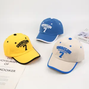 Gorra de béisbol para niños, gorra de camionero, sombrero para niños, 6 paneles, 100% de algodón, gorra de béisbol para niños, niñas, número de Club