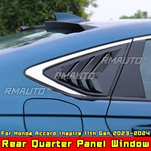 For Honda Accord 11th Gen 2023-2024 Body Kit Car Side Rear <b>Window</b> Louver Shutter <b>Cover</b> Carbon Fiber Look Car Accessories - Product Image 2