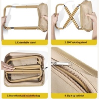 Tabouret de camping pliable et portable d'extérieur, léger, rembourré, respirant, avec poches, idéal pour la pêche et les pique-niques