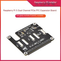 Carte de développement Raspberry Pi 5 à double canal USB Type-C avec adaptateur FFC pour convertisseur DC/DC, système d'exploitation Linux