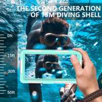 Étui de téléphone super étanche IP68 en promotion, plongée sous-marine jusqu'à 15M/50 pieds, coque de protection entièrement scellée à 360° pour smartphones