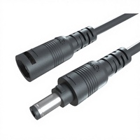 Kabel Adaptor DC Jack PVC Solid 22AWG Quick Locking 2P 2.1mm/2.5mm Male Female untuk Lampu LED Strip & Panel
