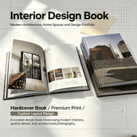 Impression de catalogue de meubles haut de gamme reliés, service d'impression de catalogue d'intérieur moderne et de brochure de produits