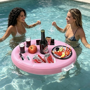 Bar à glace gonflable et plateau à glaçons, support flottant pour boissons de fête au bord de la piscine avec plateau multi-trous, apportez un plaisir sans fin à votre été - Product Image 1