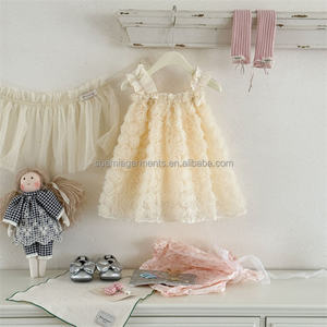 Bas quantité minimale de commande Style personnalisé fabricant <span class=keywords><strong>Rose</strong></span> fleur <span class=keywords><strong>Tulle</strong></span> belle infantile enfant en bas âge enfants vêtements débardeurs <span class=keywords><strong>Tutu</strong></span> enfants filles robe - Product Image 6