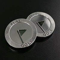 Marqueur de balle de golf personnalisé en métal gaufré 30 mm, durable, écologique, rond, type pièce de monnaie, accessoires de golf professionnels, vente en gros