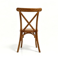 Chaises de salle à manger vintage à dossier croisé en bois, très demandées, pour restaurants, banquets, mariages et événements