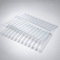 Tuile de toit transparente en polycarbonate ondulé pour terrasse, auvent et construction de toits