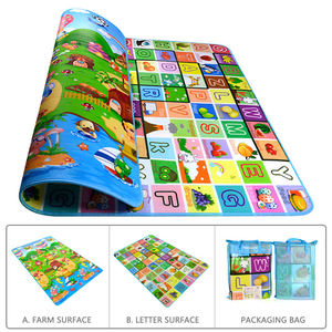 Estera <span class=keywords><strong>de</strong></span> gateo para bebés, estera <span class=keywords><strong>de</strong></span> juguete, estera <span class=keywords><strong>de</strong></span> actividad interior <span class=keywords><strong>de</strong></span> dibujos animados, estera <span class=keywords><strong>de</strong></span> descanso <span class=keywords><strong>de</strong></span> doble cara <span class=keywords><strong>de</strong></span> granja <span class=keywords><strong>de</strong></span> letras para niños 200CM * 180CM - Product Image 2