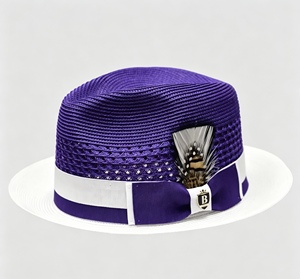 Chapeau Fedora en paille unisexe, chapeau de soleil Panama à large bord avec bande de ruban noir, chapeau Fedora respirant pour l'été, protection UV pour hommes et femmes - Product Image 2