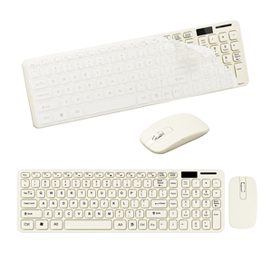 Combo clavier et souris sans fil Banda 2.4G taille standard pour PC portable ordinateur de bureau avec <span class=keywords><strong>film</strong></span> protecteur transparent - Product Image 1