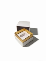 Emballage de parfum rigide recyclable en papier noir doré personnalisé élégant 20/30/50/60/100 ml avec gaufrage, boîte cosmétique
