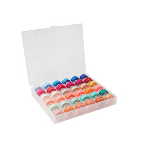 Boîte de <span class=keywords><strong>rangement</strong></span> simple en plastique carrée avec 144 bobines de fil à <span class=keywords><strong>coudre</strong></span> colorées, ensemble d'accessoires pour <span class=keywords><strong>machine</strong></span> à <span class=keywords><strong>coudre</strong></span> - Product Image 6