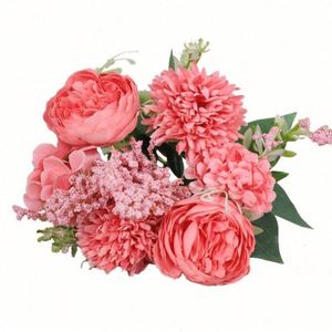 Ramo de 7 Rosas Artificiales de Alta Calidad, Última Moda en Flores Artificiales para Bodas y Decoración del Hogar - Product Image 1