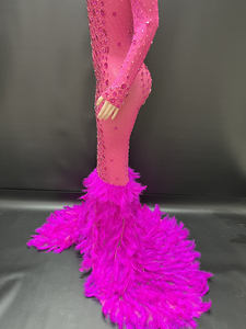 Novance y2222 שמלות ערב אלגנטיות 2024 שמלות כלה עבור שושבינה hinestone יוקרה חם בגדי נשים ורוד - Product Image 5