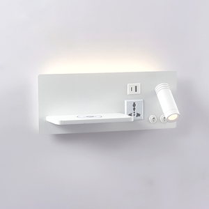 Khách sạn hiện đại cạnh giường ngủ Đèn đọc sách với USB không dây sạc Đèn tường Nhôm Cơ thể ROHS chứng nhận phong cách đơn giản - Product Image 6