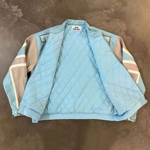 Vestes de course vintage en cuir matelassées, brodées, coupe-vent et imperméables, personnalisées, de haute qualité, pour moto et voiture, style patchwork hivernal - Product Image 3