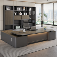 Bureau de direction, bureau du président, bureau du président du conseil d'administration, bureau de direction senior, bureau de direction exécutif, bureau de direction, bureau de direction moderne en bois, combinaison de chaises modulaires