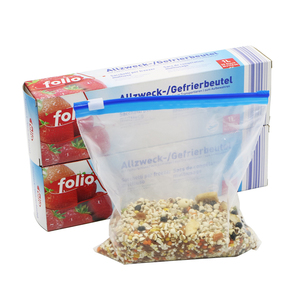 Custom Large Reusable Gallon Food Storage Zipper Ldpe Plastic Saddle Slider Ziplock Freezer Bags