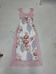 Elegante Vestido con Panel de Encaje, Estampado Floral Digital, Falda Midi con Abertura Lateral, Cintura Natural, Lavable y Transpirable - Product Image 6