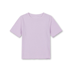 เสื้อยืดผู้หญิงผ้าฝ้ายเนื้อนิ่ม ระบายอากาศดี เป็นมิตรกับสิ่งแวดล้อม สีพื้น ทรงคอกลม แขนสั้น สวมใส่สบาย เหมาะสำหรับใส่ในชีวิตประจำวัน - Product Image 1