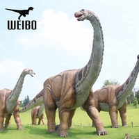 Modèle de dinosaure Brachiosaurus animatronique grandeur nature, réaliste, pour attraction thématique, décoration extérieure personnalisée