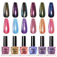 Ensemble de vernis à ongles scintillants, 6 couleurs, vernis à ongles brillant à séchage rapide, vernis à ongles longue durée pour salon et usage domestique